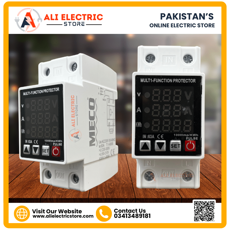 MECO 3 in 1 Voltage Protector with Kwh meter